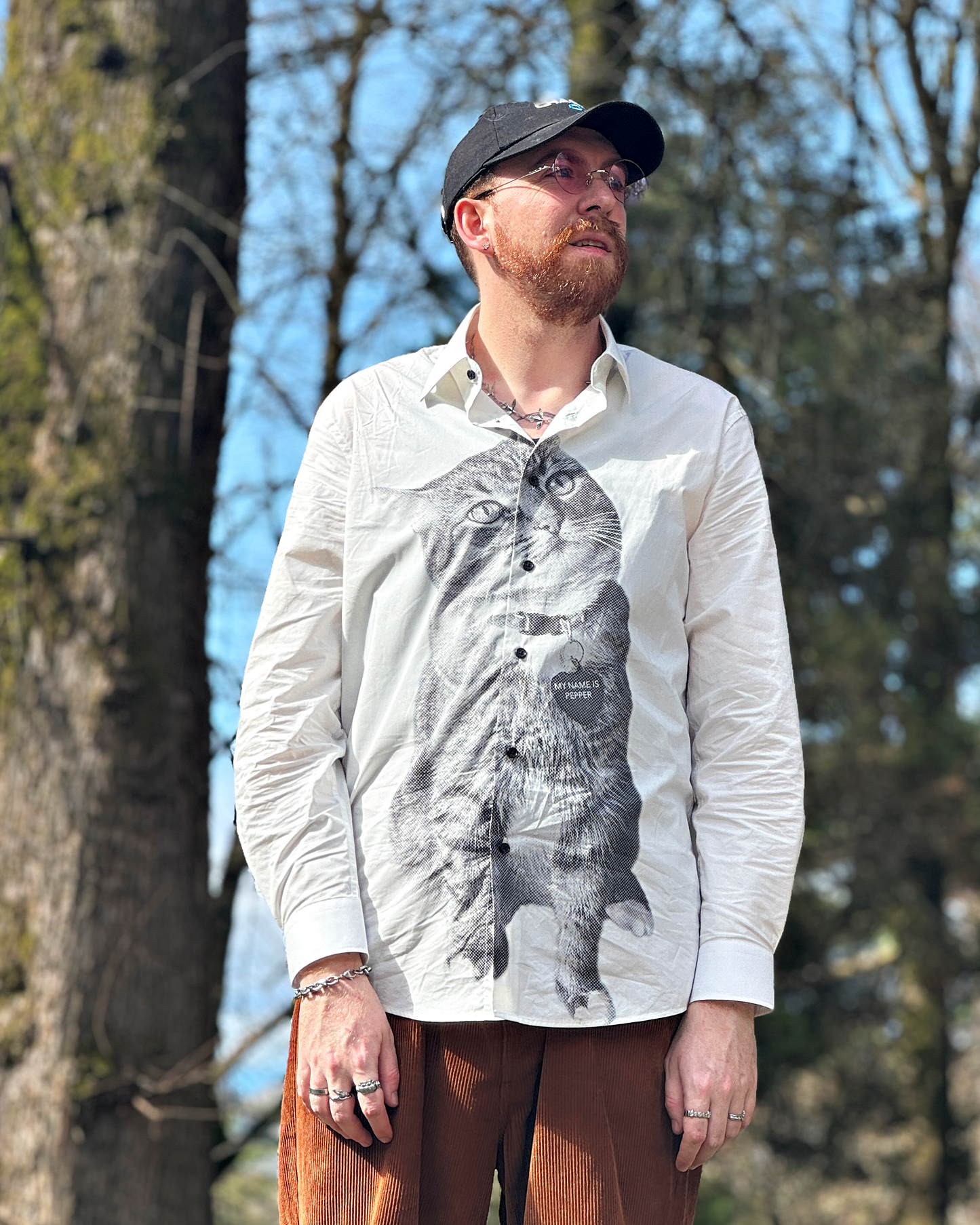 'Handsome Cat' Dress Shirt