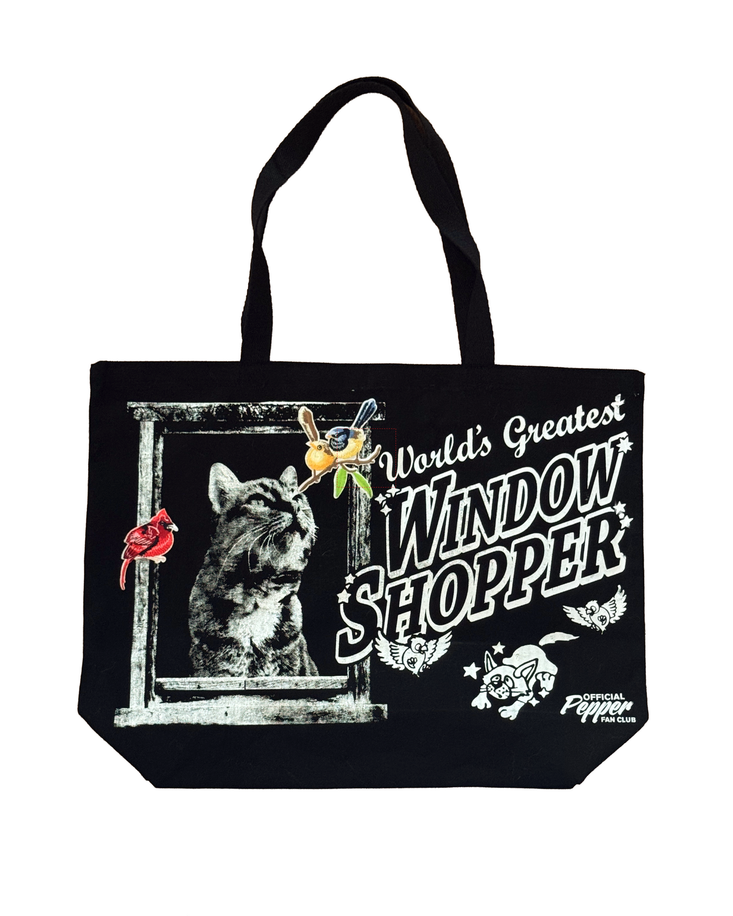 'Window Shopper' Large Canvas Tote