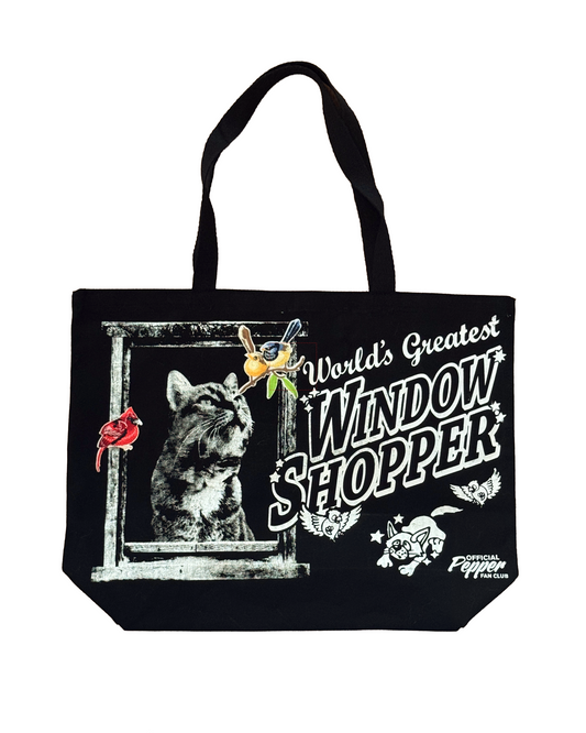 'Window Shopper' Large Canvas Tote