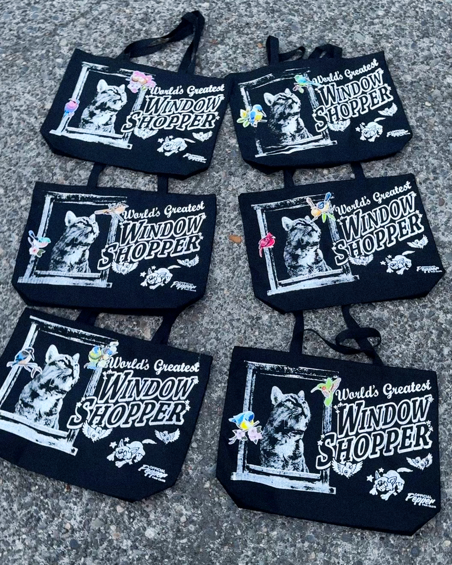 'Window Shopper' Large Canvas Tote