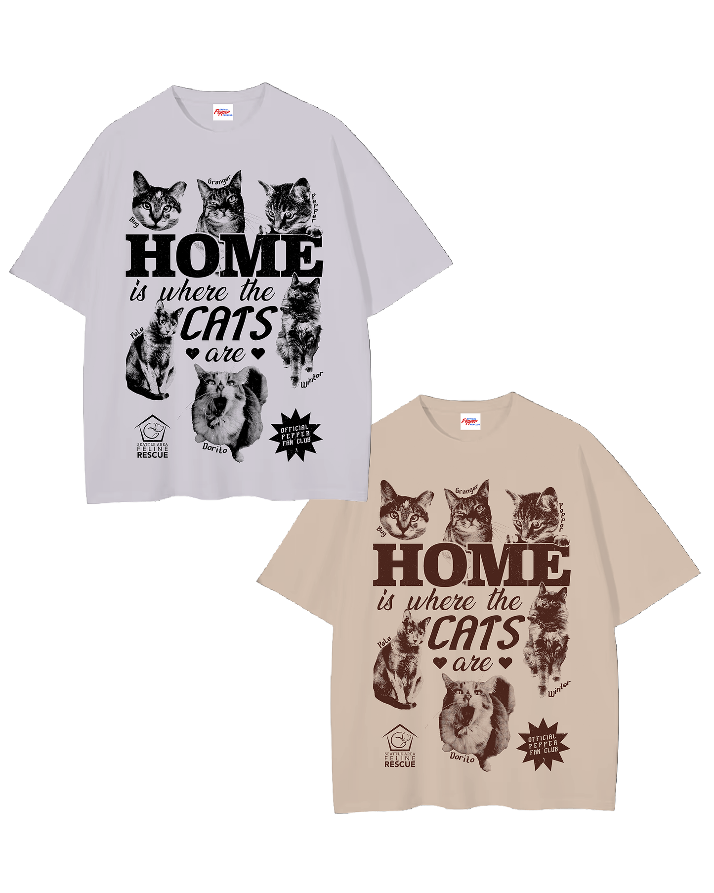 SAFe Rescue 'Home' T-Shirt (Heather Grey // Sand)