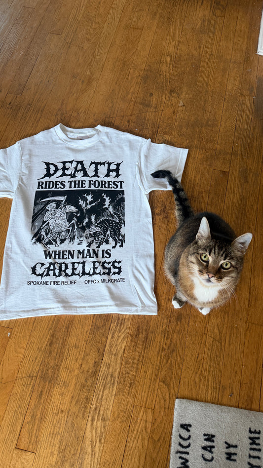 'Death Rides' T-Shirt x Milkcrate Merch (Spokane Fire Relief Fundraiser)