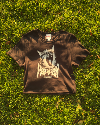 'Tired Old Man' Women's Cropped Baby Tee