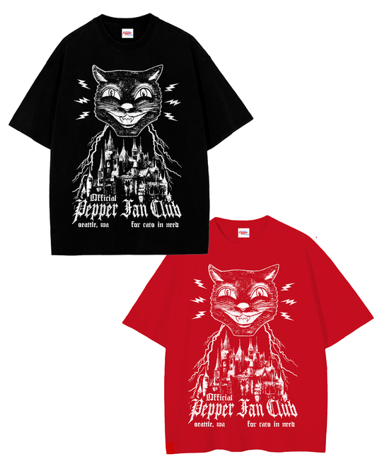 'Castle' T-Shirt (Black // Red)