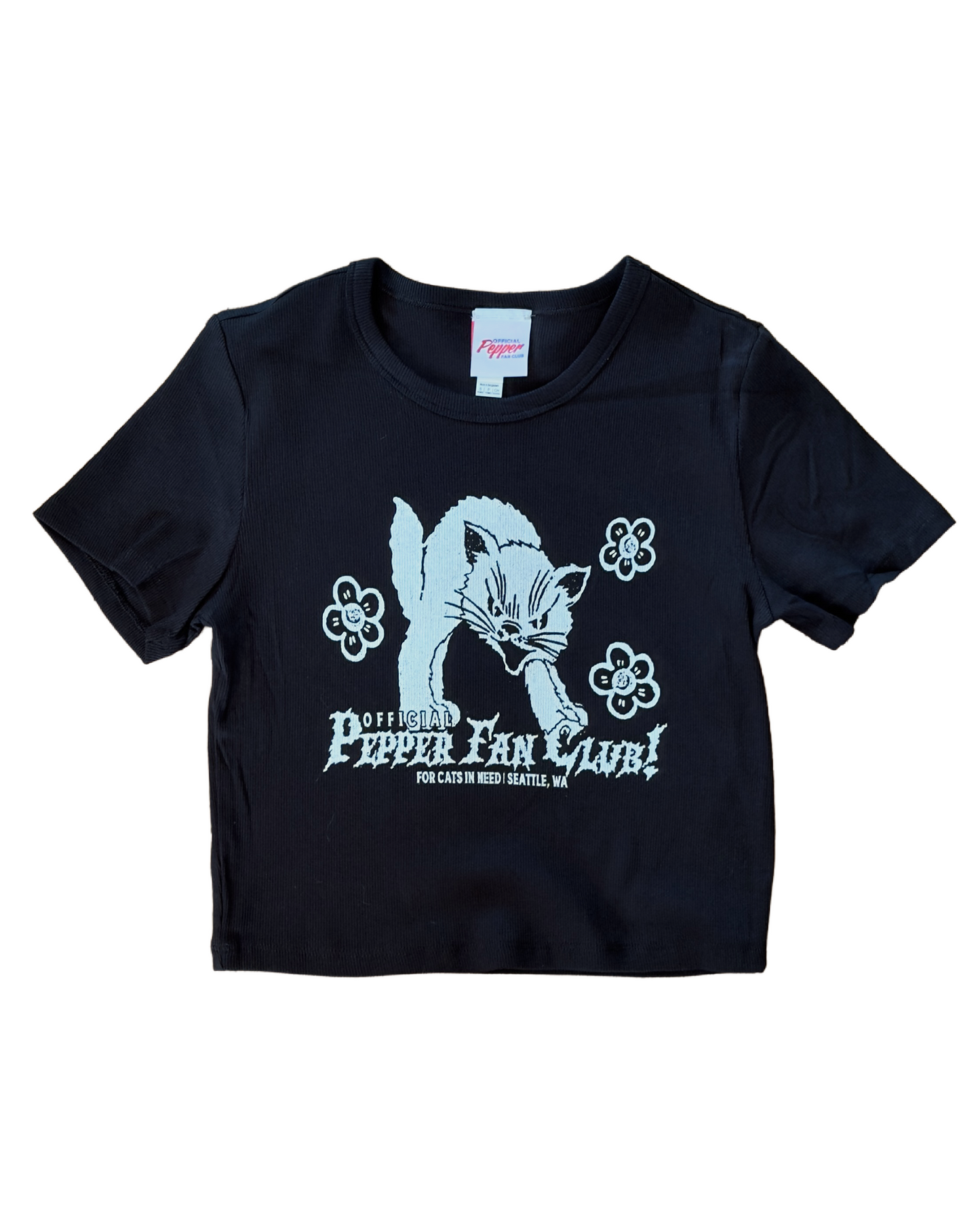 '!!!' Women's Baby Tee (Pink // Black)
