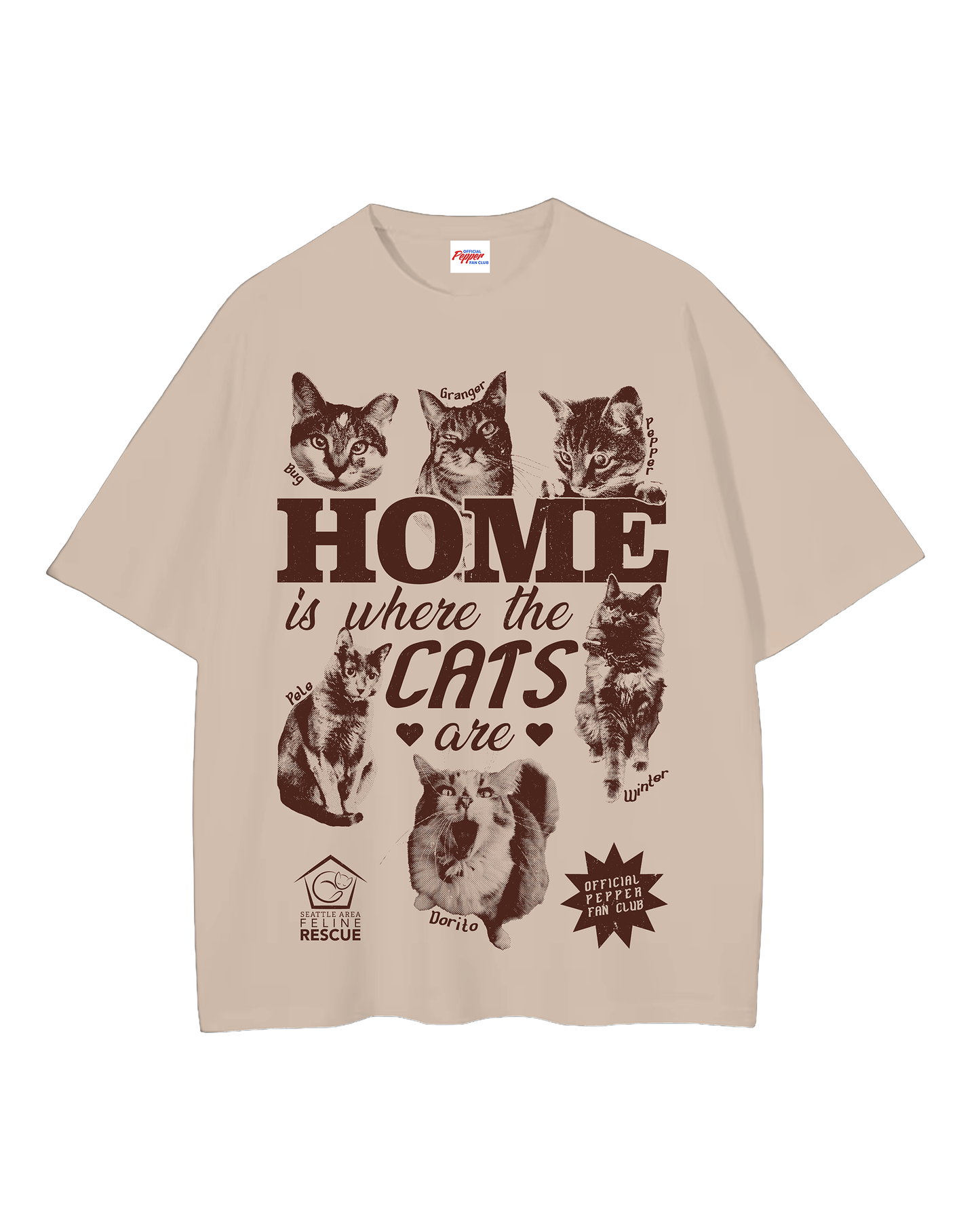 SAFe Rescue 'Home' T-Shirt (Heather Grey // Sand)