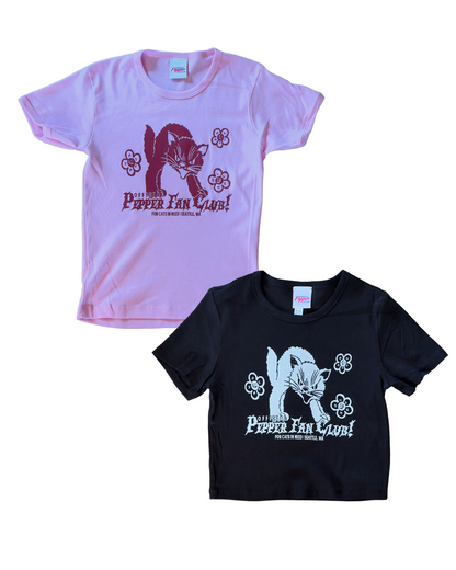 '!!!' Women's Baby Tee (Pink // Black)